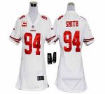 Jerseys Factory Cheap Nike 49ers #94 Justin Smith White With C P