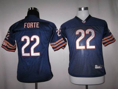 Jerseys Factory Cheap Bears #22 Matt Forte Blue Women's Team Col