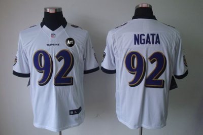 Jerseys Factory Cheap Nike Ravens #92 Haloti Ngata White With Ar