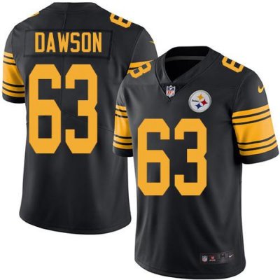 Jerseys Factory Cheap Nike Steelers #63 Dermontti Dawson Black M