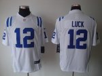 Jerseys Factory Cheap Nike Colts #12 Andrew Luck White Men's Sti