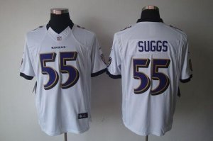 Jerseys Factory Cheap Nike Ravens #55 Terrell Suggs White Men's