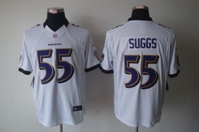 Jerseys Factory Cheap Nike Ravens #55 Terrell Suggs White Men's