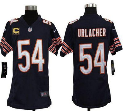Jerseys Factory Cheap Nike Bears #54 Brian Urlacher Navy Blue Te