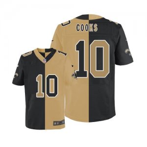 Jerseys Factory Cheap Nike Saints #10 Brandin Cooks Black/Gold M