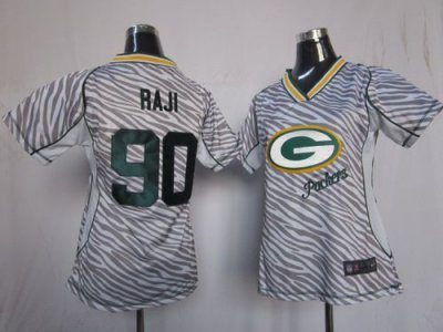 Jerseys Factory Cheap Nike Packers #90 B.J. Raji Zebra Women's E