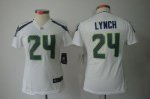 Jerseys Factory Cheap Nike Seahawks #24 Marshawn Lynch White Wom