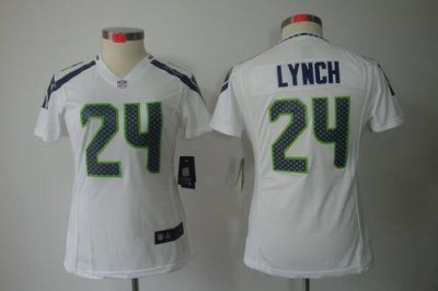 Jerseys Factory Cheap Nike Seahawks #24 Marshawn Lynch White Wom