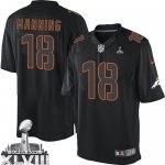 Jerseys Factory Cheap Nike Broncos #18 Peyton Manning Black Supe