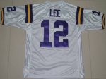 Jerseys Factory Cheap LSU Tigers #12 Jarrett Lee White Embroider
