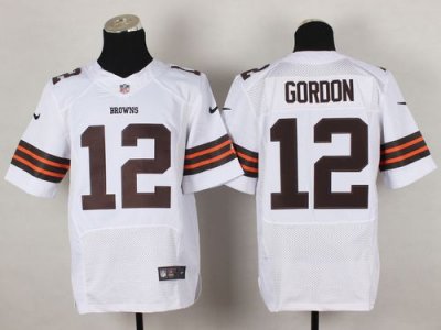 Jerseys Factory Cheap Nike Browns #12 Josh Gordon White Men's St