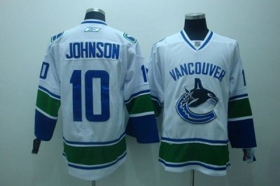 Jerseys Factory Cheap Canucks #10 Ryan Johnson Embroidered White