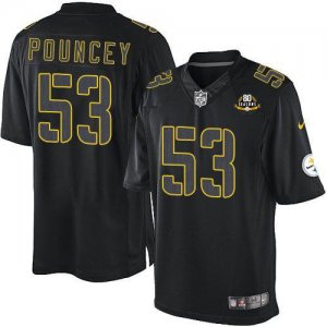 Jerseys Factory Cheap Nike Steelers #53 Maurkice Pouncey Black W