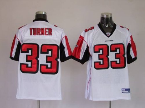 Jerseys Factory Cheap Falcons #33 Michael Turner White Stitched