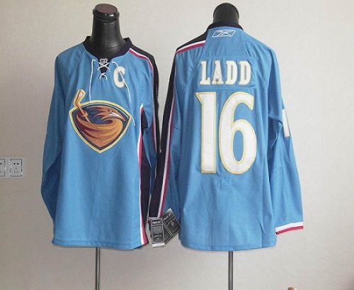 Jerseys Factory Cheap Thrashers #16 Ladd Embroidered Blue NHL Je