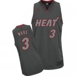 Jerseys Factory Cheap Heat #3 Dwyane Wade Grey Graystone Fashion