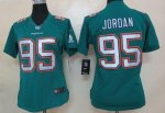 Jerseys Factory Cheap Nike Dolphins #95 Dion Jordan Aqua Green T