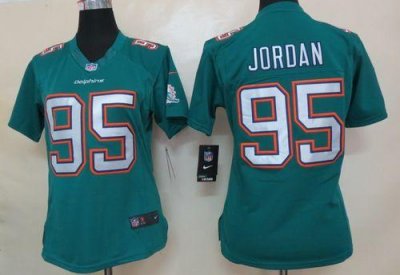Jerseys Factory Cheap Nike Dolphins #95 Dion Jordan Aqua Green T