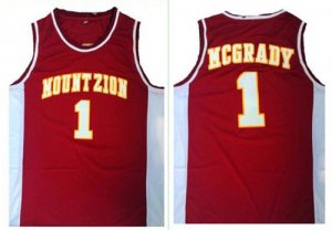 Jerseys Factory Cheap Magic #1 Tracy Mcgrady Red Mount Zion Chri
