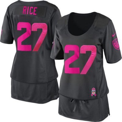 Jerseys Factory Cheap Nike Ravens #27 Ray Rice Dark Grey Women's
