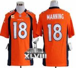 Jerseys Factory Cheap Nike Broncos #18 Peyton Manning Orange Tea