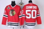 Jerseys Factory Cheap Blackhawks #50 Corey Crawford Red Embroide