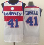 Jerseys Factory Cheap Wizards #41 Wes Unseld White Bullets Throw