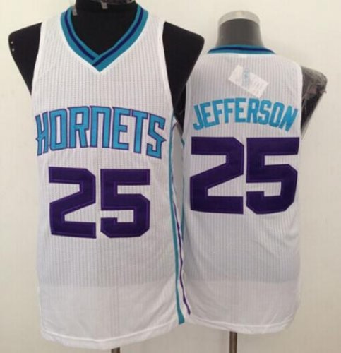 Jerseys Factory Cheap Revolution 30 Hornets #25 Al Jefferson Whi