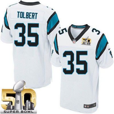 Jerseys Factory Cheap Nike Panthers #35 Mike Tolbert White Super