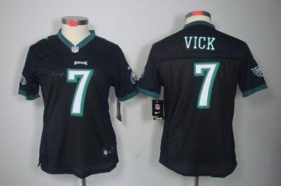 Jerseys Factory Cheap Nike Eagles #7 Michael Vick Black Alternat