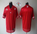 Jerseys Factory Cheap Badgers Blank Red Rose Bowl Game Embroider