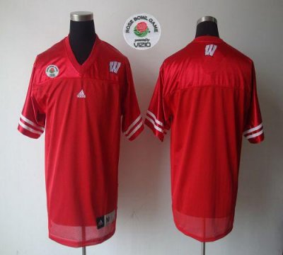 Jerseys Factory Cheap Badgers Blank Red Rose Bowl Game Embroider
