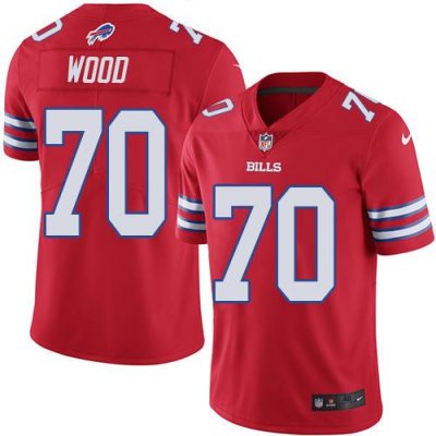 Jerseys Factory Cheap Nike Bills #70 Eric Wood Red Men's Stitche