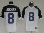 Jerseys Factory Cheap Cowboys #8 Troy Aikman White Thanksgiving