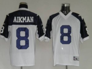 Jerseys Factory Cheap Cowboys #8 Troy Aikman White Thanksgiving