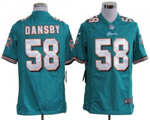 Jerseys Factory Cheap Nike Dolphins #58 Karlos Dansby Aqua Green