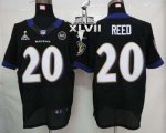 Jerseys Factory Cheap Nike Ravens #20 Ed Reed Black Alternate Su
