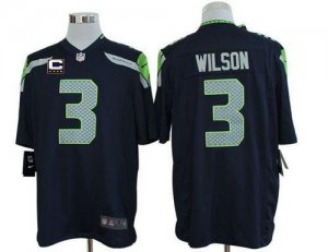 Jerseys Factory Cheap Nike Seahawks #3 Russell Wilson Steel Blue