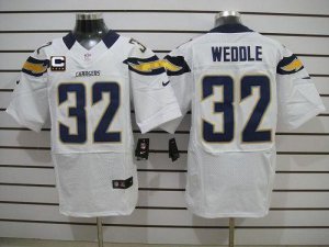 Jerseys Factory Cheap Nike Chargers #32 Eric Weddle White With C