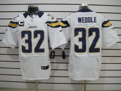 Jerseys Factory Cheap Nike Chargers #32 Eric Weddle White With C