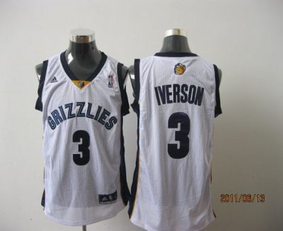 Jerseys Factory Cheap Grizzlies #3 Allen Iverson White Revolutio