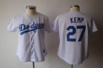 Jerseys Factory Cheap Dodgers #27 Matt Kemp White Women's Fashio