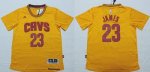 Jerseys Factory Cheap Cavaliers #23 LeBron James Yellow Short Sl