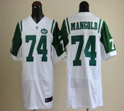 Jerseys Factory Cheap Nike Jets #74 Nick Mangold White Men's Emb