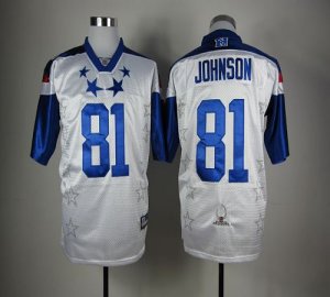 Jerseys Factory Cheap Lions #81 Calvin Johnson White 2012 Pro Bo