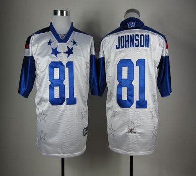Jerseys Factory Cheap Lions #81 Calvin Johnson White 2012 Pro Bo