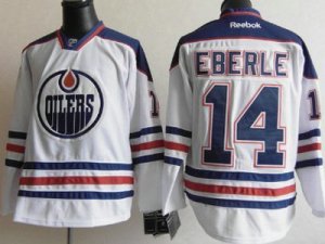 Jerseys Factory Cheap Oilers #14 Jordan Eberle White Embroidered