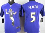 Jerseys Factory Cheap Nike Ravens #5 Joe Flacco Purple Team Colo