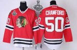 Jerseys Factory Cheap Blackhawks #50 Corey Crawford Red With Sta