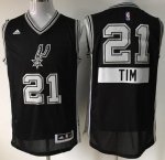 Jerseys Factory Cheap Spurs #21 Tim Duncan Black 2014-15 Christm